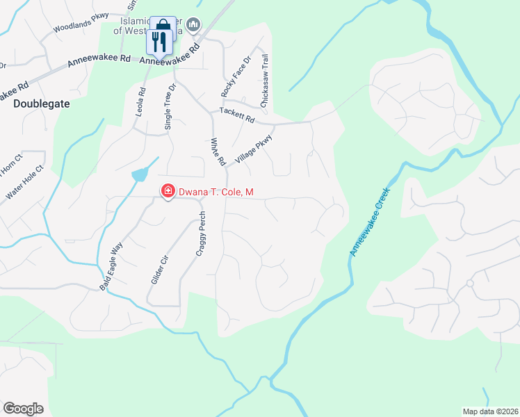 map of restaurants, bars, coffee shops, grocery stores, and more near 4421 Tuckahoe Court in Douglasville