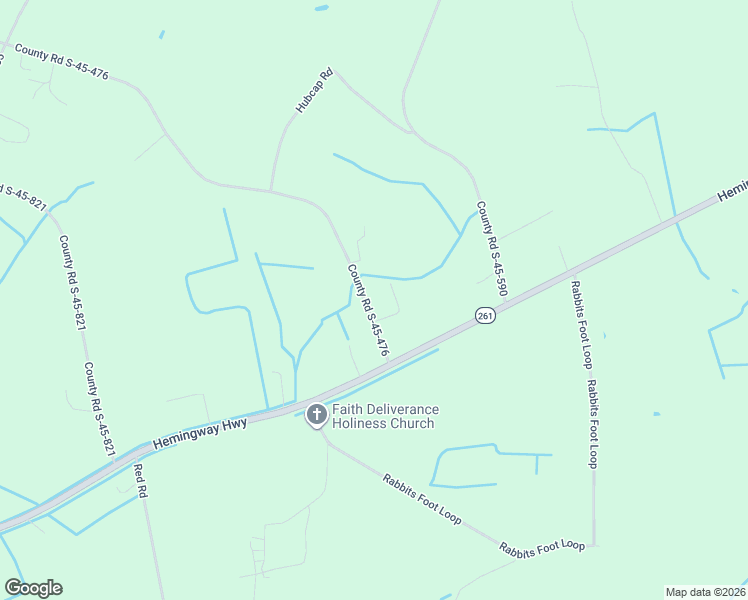 map of restaurants, bars, coffee shops, grocery stores, and more near 53 Mercy Drive in Kingstree