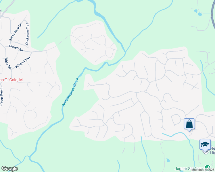 map of restaurants, bars, coffee shops, grocery stores, and more near 3295 Anneewakee Falls Parkway in Douglasville