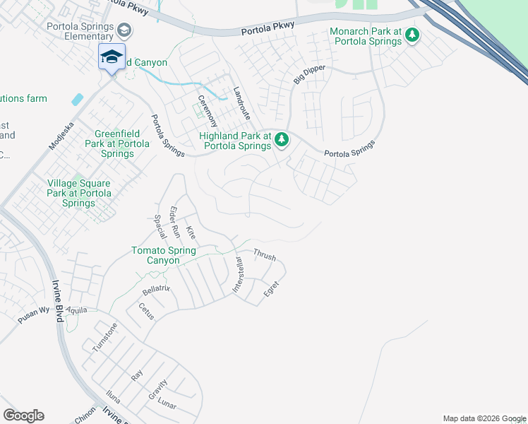 map of restaurants, bars, coffee shops, grocery stores, and more near 100 Bright Star in Irvine