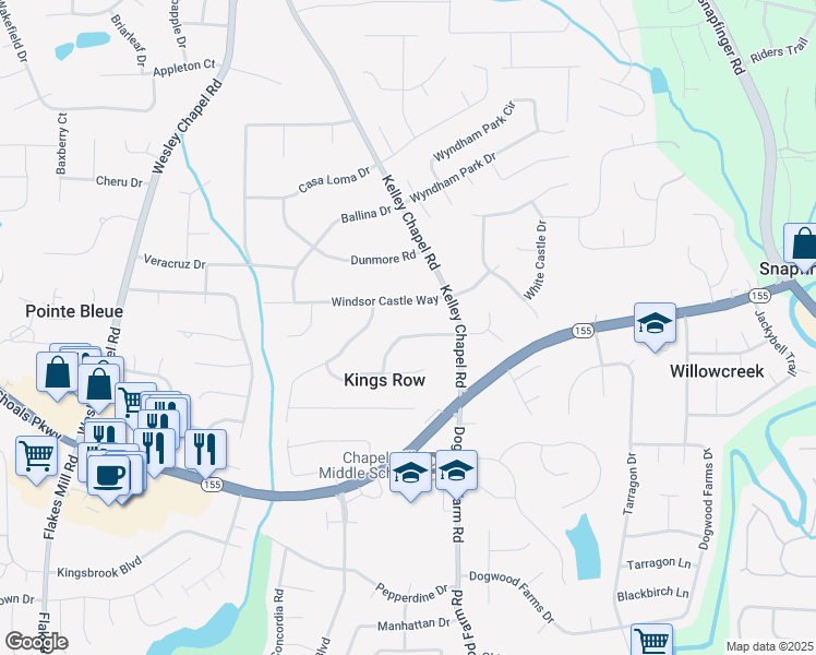 map of restaurants, bars, coffee shops, grocery stores, and more near 4198 Port Chester Way in Decatur