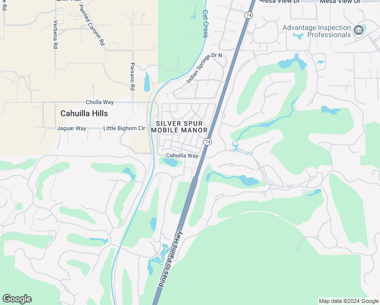 map of restaurants, bars, coffee shops, grocery stores, and more near 4 Ocotillo Lane in Palm Desert
