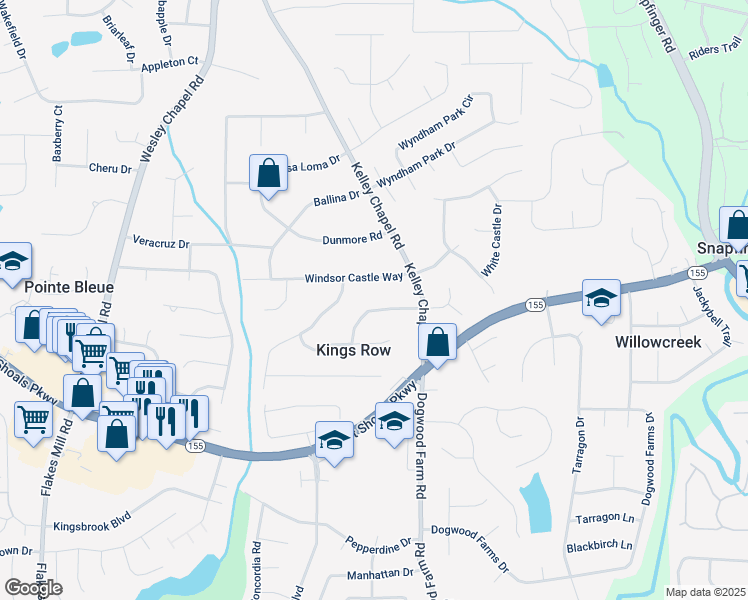 map of restaurants, bars, coffee shops, grocery stores, and more near 4198 Port Chester Way in Decatur