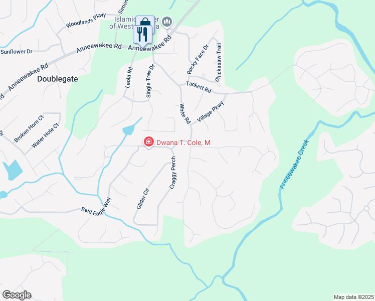 map of restaurants, bars, coffee shops, grocery stores, and more near 4419 White Road in Douglasville