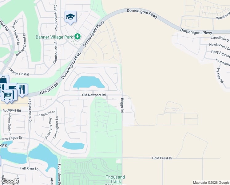 map of restaurants, bars, coffee shops, grocery stores, and more near 29923 Tierra Shores Lane in Menifee