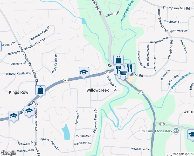 map of restaurants, bars, coffee shops, grocery stores, and more near 5507 Flat Shoals Parkway in Decatur