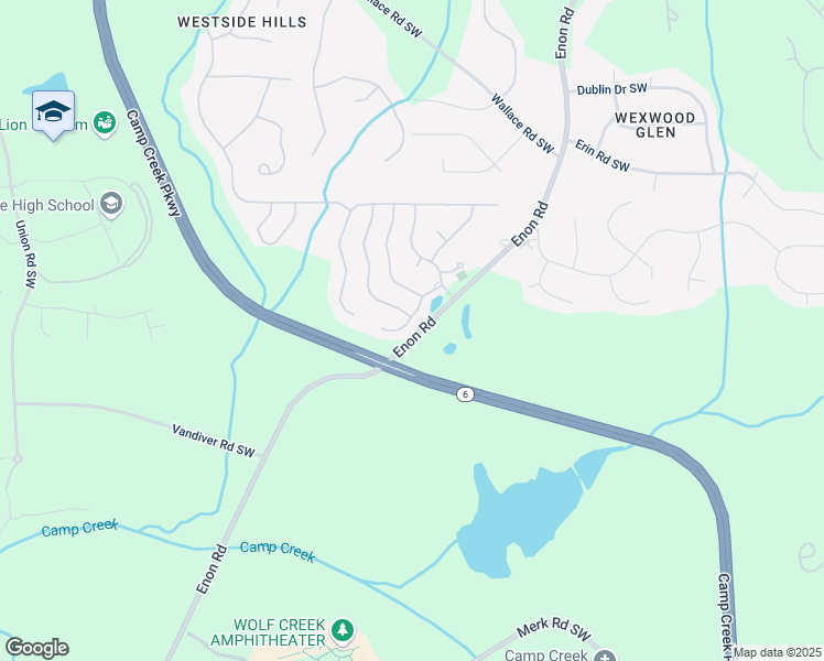 map of restaurants, bars, coffee shops, grocery stores, and more near 5430 Lemoyne Drive Southwest in Atlanta