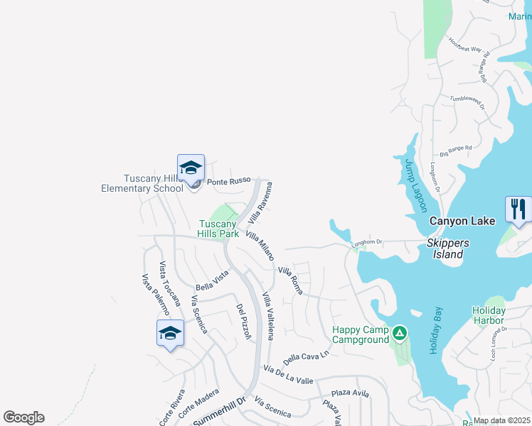 map of restaurants, bars, coffee shops, grocery stores, and more near 3 Villa Scencero in Lake Elsinore