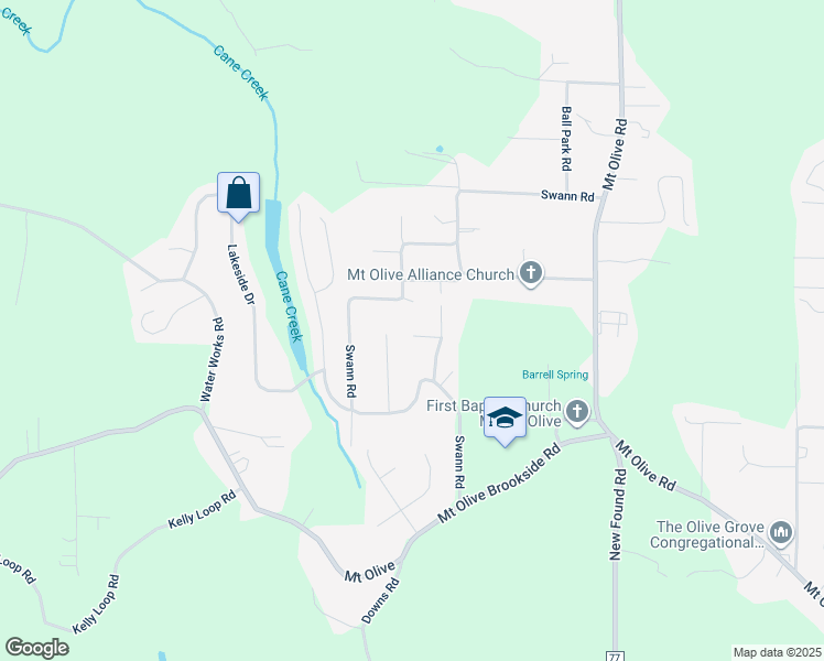 map of restaurants, bars, coffee shops, grocery stores, and more near 1334 Sunny Lane in Mount Olive