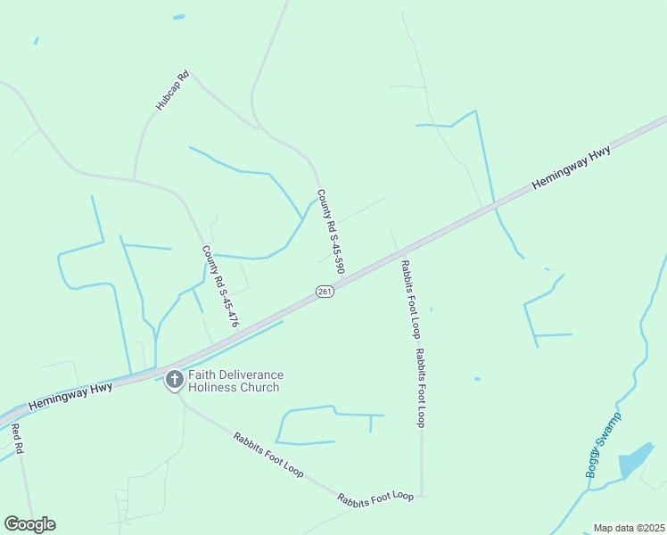 map of restaurants, bars, coffee shops, grocery stores, and more near 17 County Road S-45-590 in Kingstree