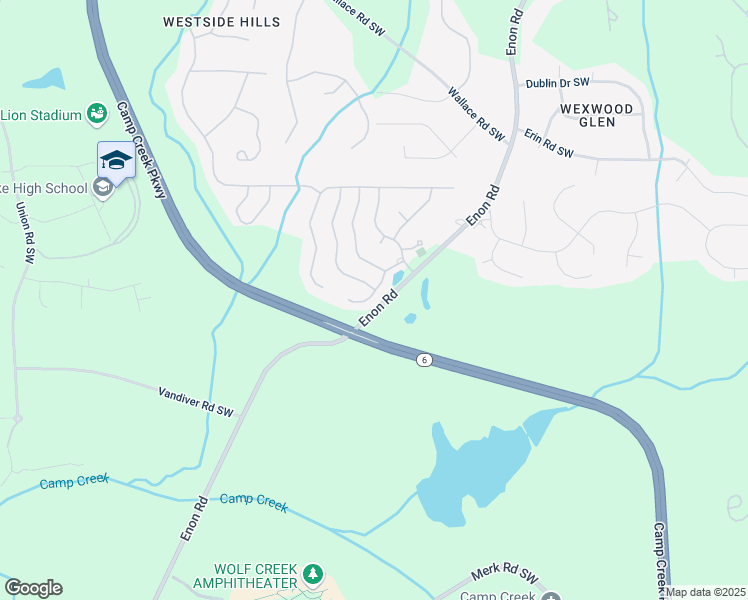map of restaurants, bars, coffee shops, grocery stores, and more near 5430 Lemoyne Drive Southwest in Atlanta