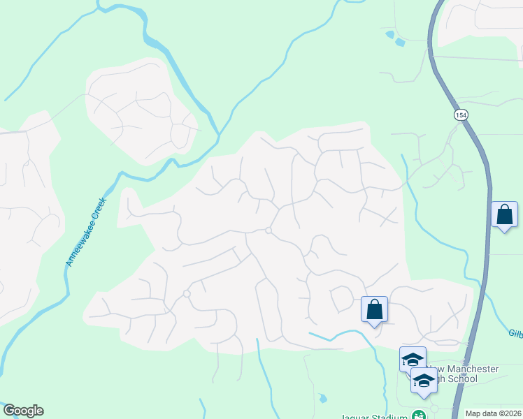 map of restaurants, bars, coffee shops, grocery stores, and more near 3036 Peace Pipe Way in Douglasville