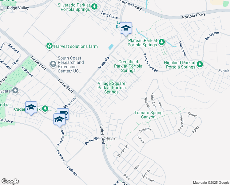 map of restaurants, bars, coffee shops, grocery stores, and more near 218 Oak Forest in Irvine