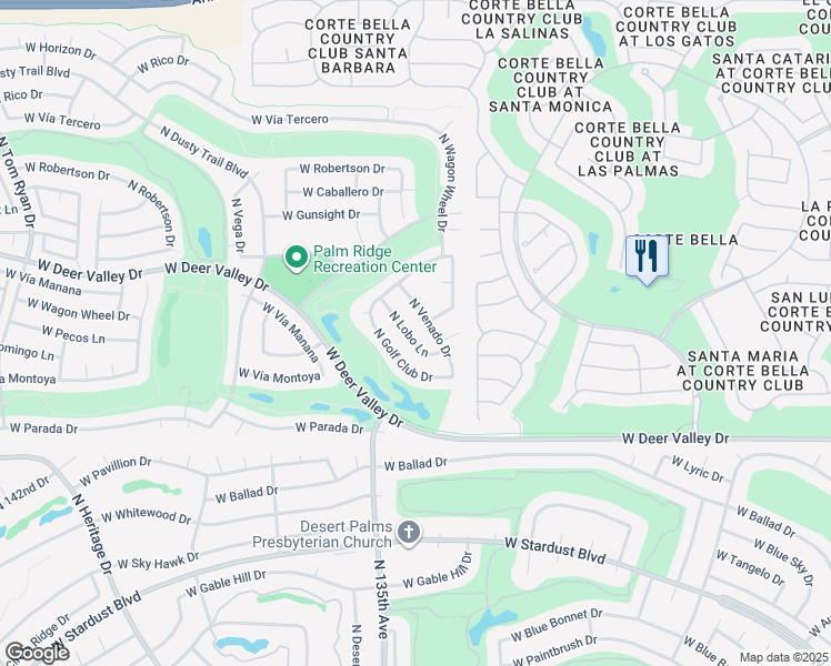 map of restaurants, bars, coffee shops, grocery stores, and more near 22129 North Lobo Lane in Sun City West
