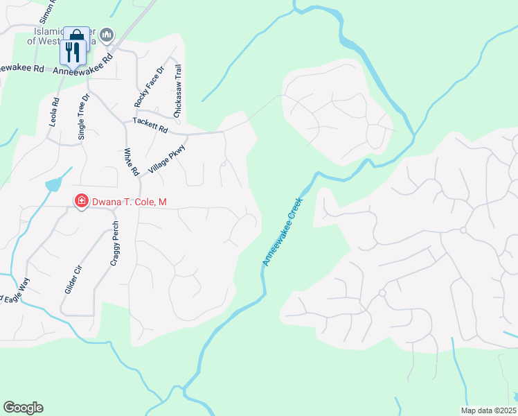 map of restaurants, bars, coffee shops, grocery stores, and more near 4395 Pipemaker Bluff in Douglasville