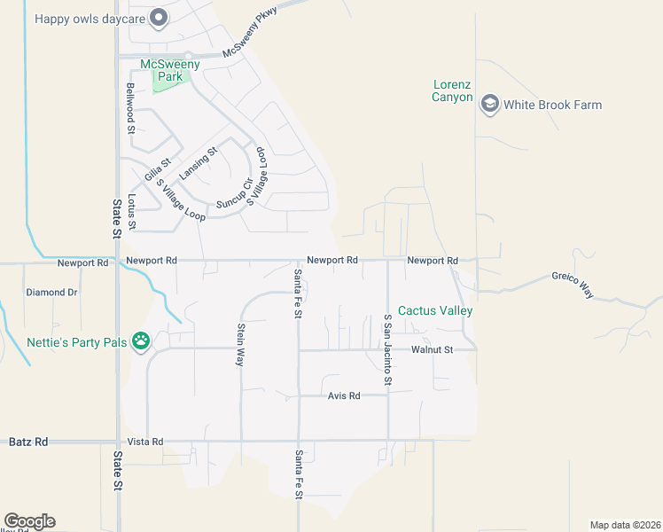 map of restaurants, bars, coffee shops, grocery stores, and more near 40091 Newport Road in Hemet