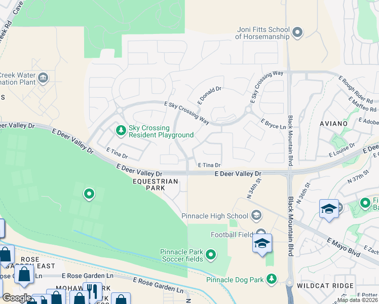 map of restaurants, bars, coffee shops, grocery stores, and more near 21926 North 32nd Place in Phoenix