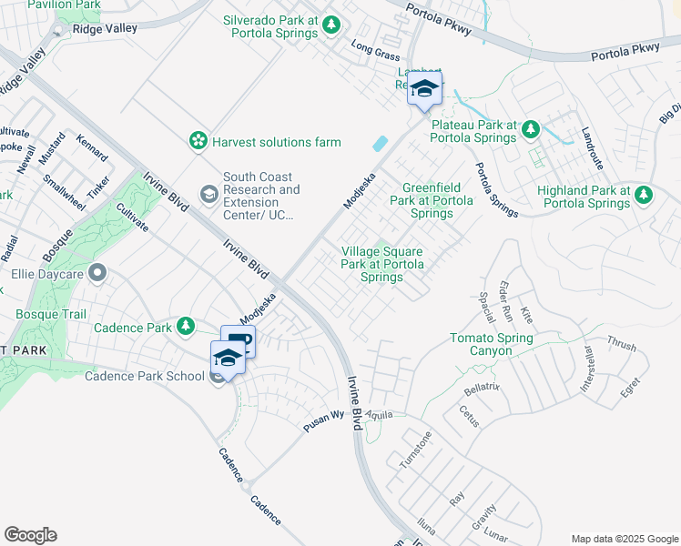 map of restaurants, bars, coffee shops, grocery stores, and more near 1138 Family Tree in Irvine