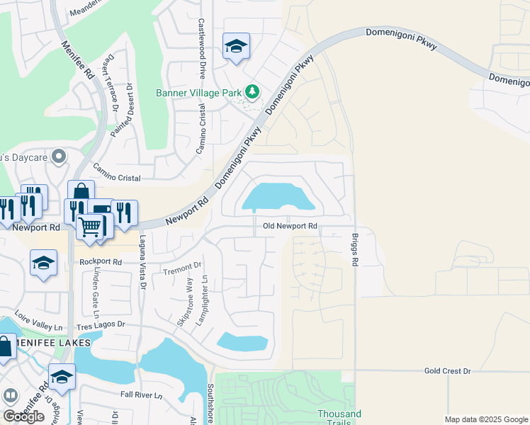 map of restaurants, bars, coffee shops, grocery stores, and more near 29688 Tierra Shores Lane in Menifee