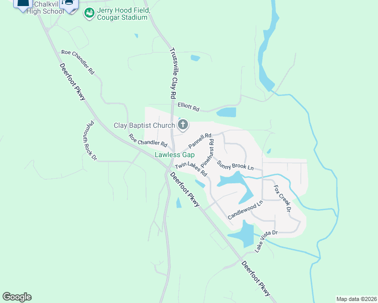 map of restaurants, bars, coffee shops, grocery stores, and more near 6889 Pannell Road in Trussville