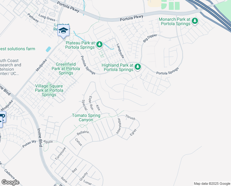 map of restaurants, bars, coffee shops, grocery stores, and more near 123 Drumbeat in Irvine