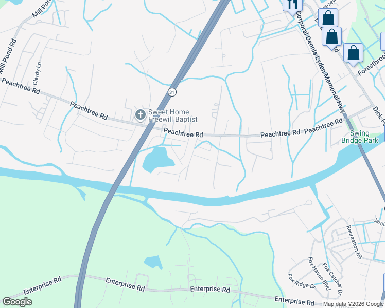 map of restaurants, bars, coffee shops, grocery stores, and more near 6075 Renata Lane in Myrtle Beach
