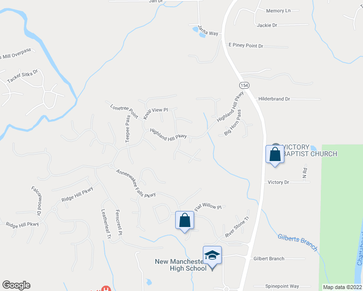 map of restaurants, bars, coffee shops, grocery stores, and more near 4350 Reserve Hill Crossing in Douglasville