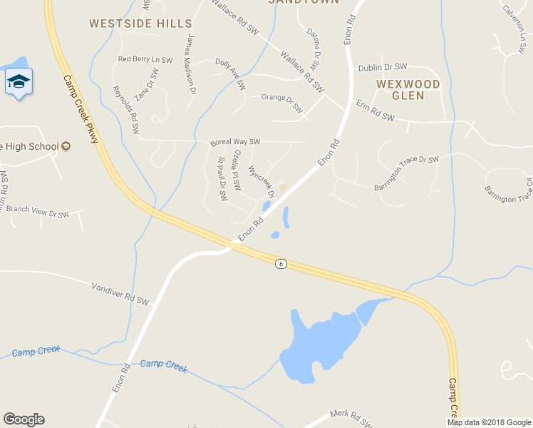 map of restaurants, bars, coffee shops, grocery stores, and more near 2469 Enon Road in Atlanta