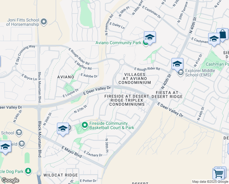 map of restaurants, bars, coffee shops, grocery stores, and more near 3850 East Cat Balue Drive in Phoenix