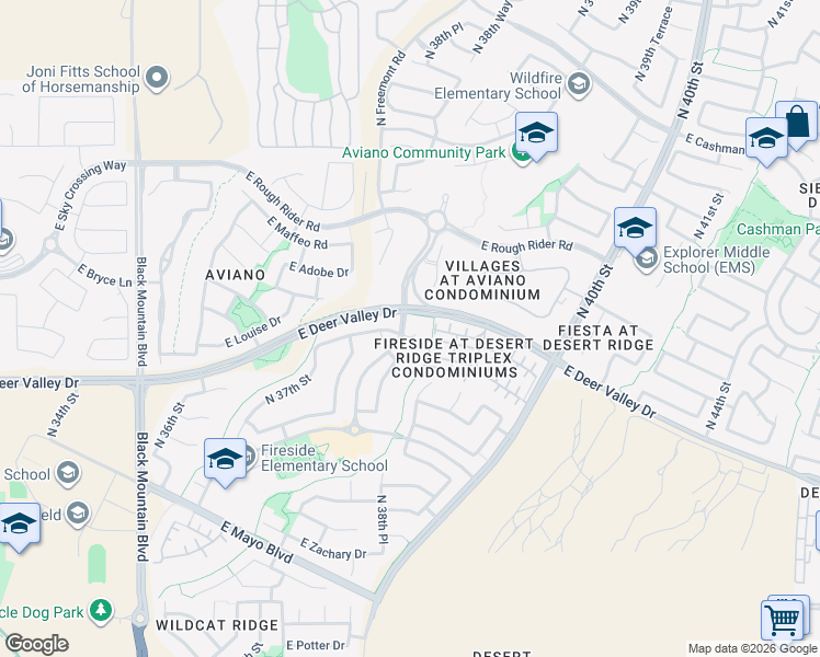 map of restaurants, bars, coffee shops, grocery stores, and more near 3838 East Cat Balue Drive in Phoenix