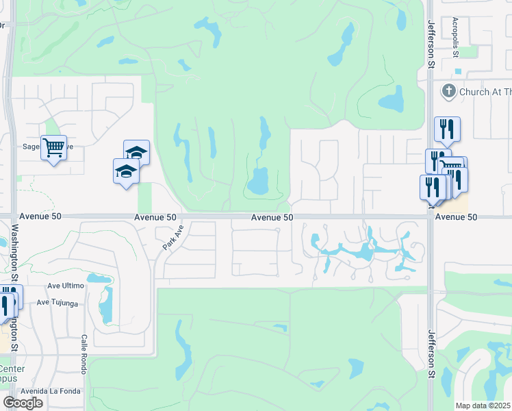 map of restaurants, bars, coffee shops, grocery stores, and more near 79370 Mission Drive West in La Quinta
