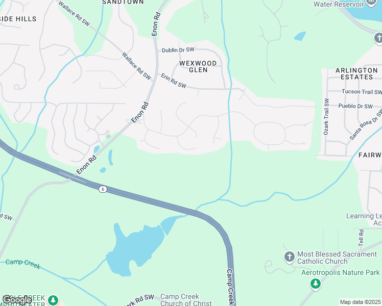 map of restaurants, bars, coffee shops, grocery stores, and more near 2611 Wells Terrace Southwest in Atlanta