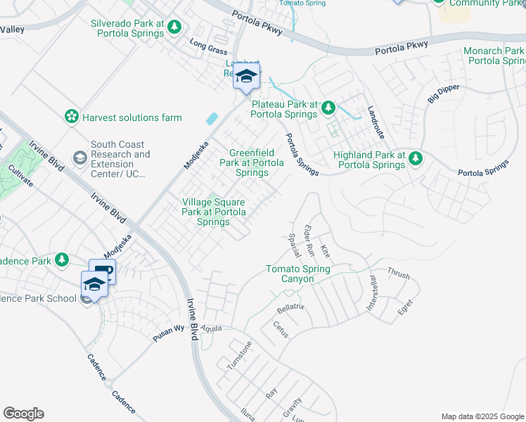map of restaurants, bars, coffee shops, grocery stores, and more near 164 Quiet Grove in Irvine