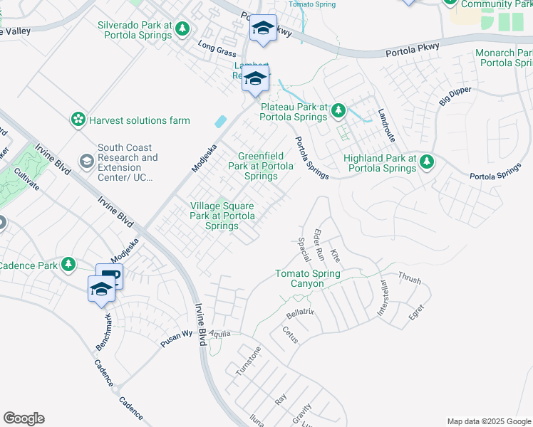 map of restaurants, bars, coffee shops, grocery stores, and more near 164 Quiet Grove in Irvine