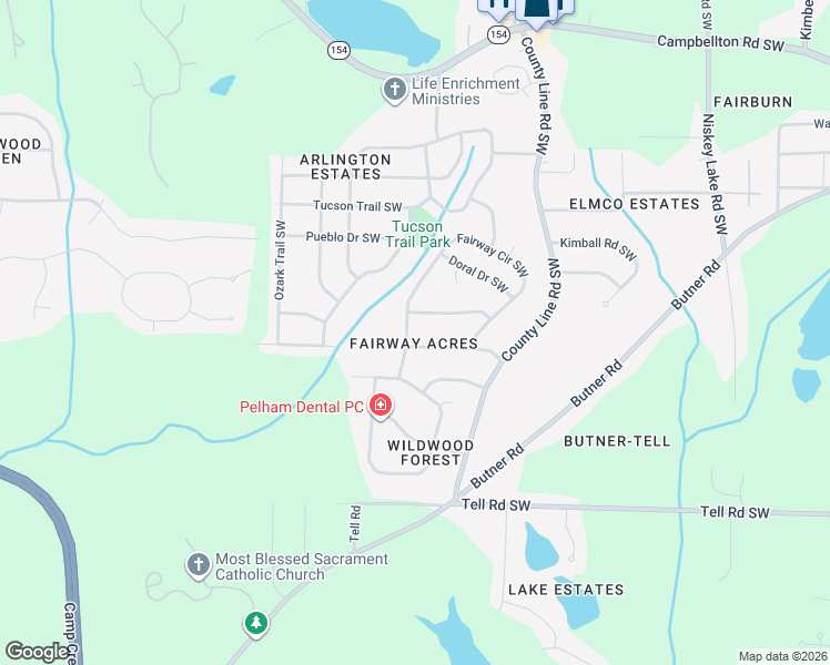 map of restaurants, bars, coffee shops, grocery stores, and more near 4571 Sahara Drive Southwest in Atlanta