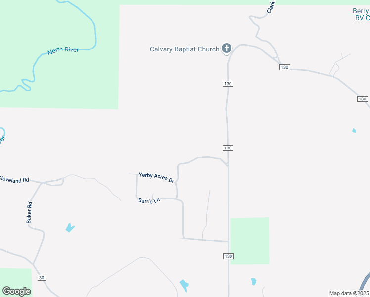 map of restaurants, bars, coffee shops, grocery stores, and more near 101 Yerby Acres Drive in Berry