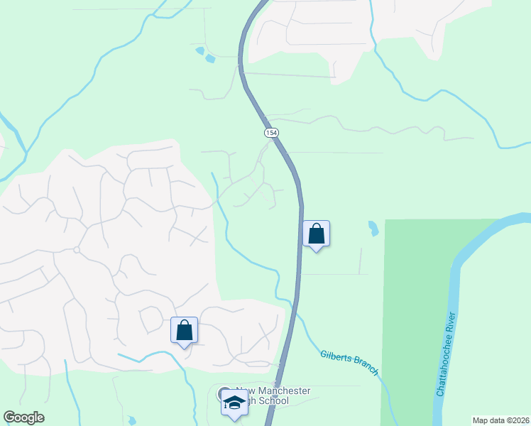 map of restaurants, bars, coffee shops, grocery stores, and more near 4300 Big Horn Pass in Douglasville