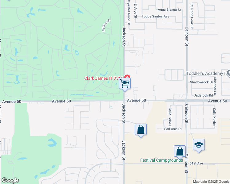 map of restaurants, bars, coffee shops, grocery stores, and more near 82774 Matthau Drive in Indio
