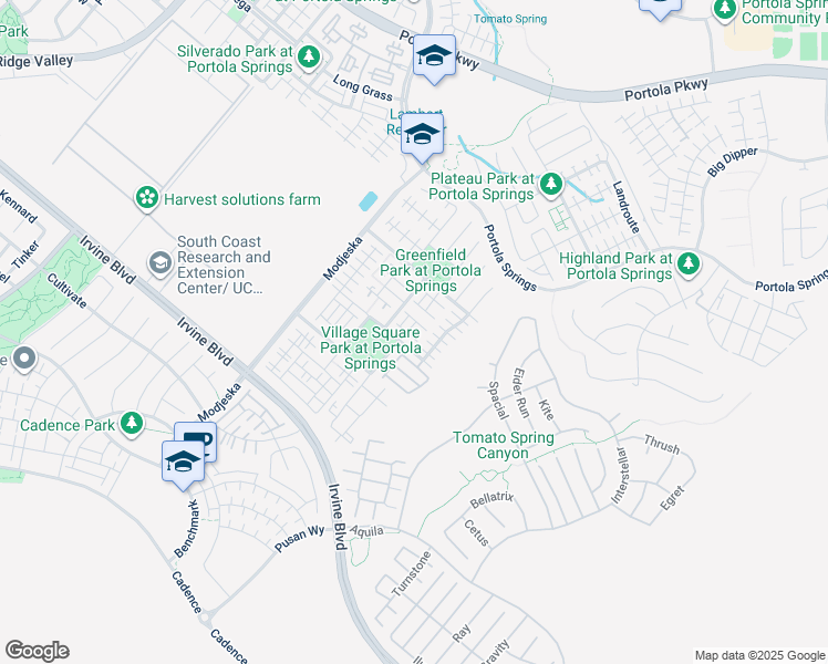 map of restaurants, bars, coffee shops, grocery stores, and more near 124 Oak Forest in Irvine