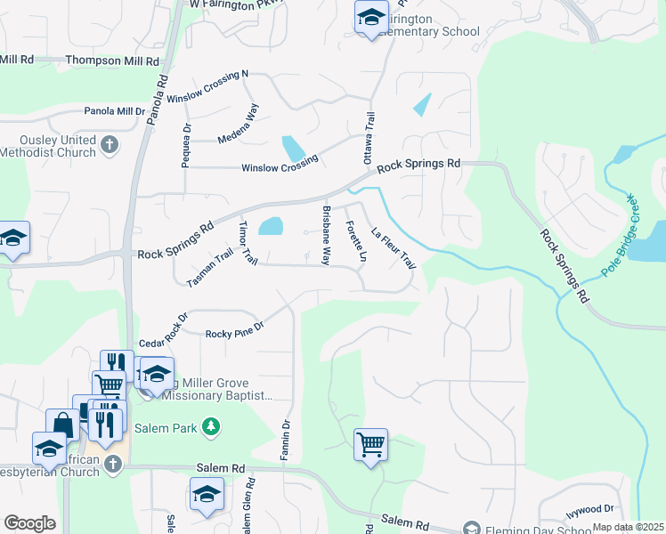 map of restaurants, bars, coffee shops, grocery stores, and more near 5477 Timor Trail in Stonecrest