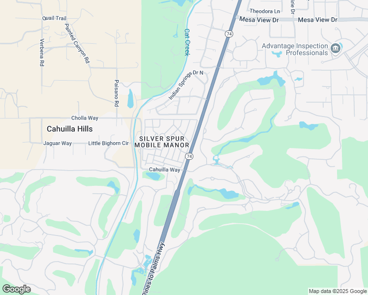 map of restaurants, bars, coffee shops, grocery stores, and more near 24 Lazy B Drive in Palm Desert
