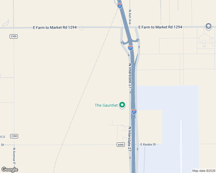 map of restaurants, bars, coffee shops, grocery stores, and more near 9607 Interstate 27 Frontage in Lubbock