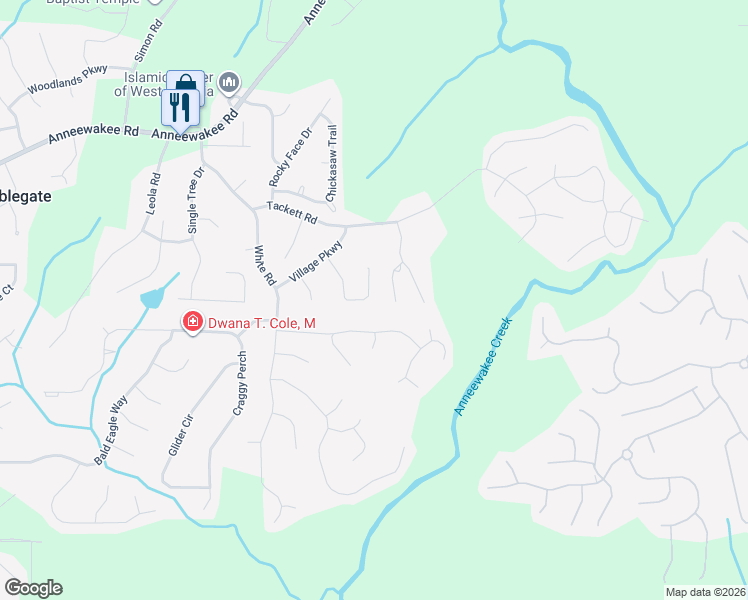 map of restaurants, bars, coffee shops, grocery stores, and more near 4327 Caroline Court in Douglasville