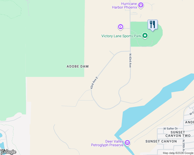map of restaurants, bars, coffee shops, grocery stores, and more near 43rd Avenue East in Glendale
