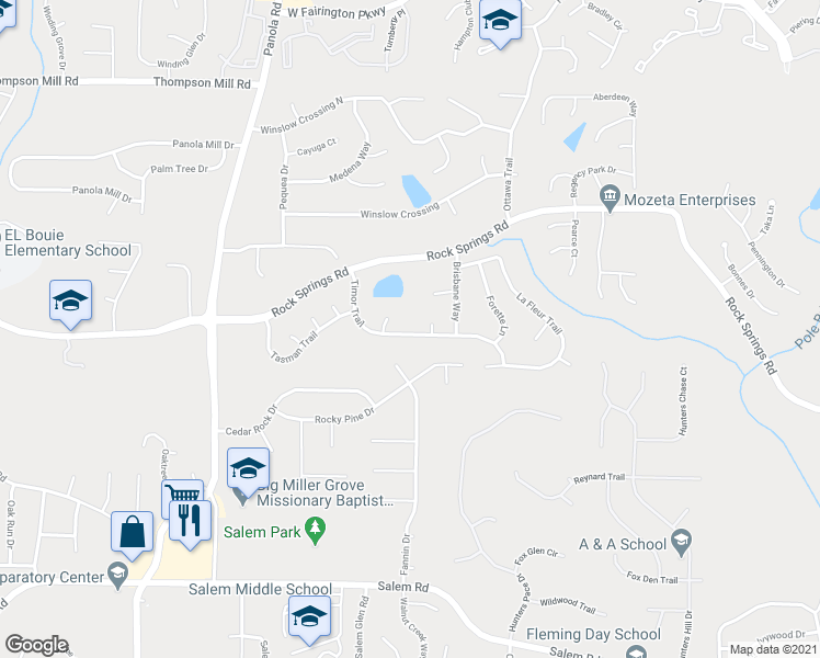 map of restaurants, bars, coffee shops, grocery stores, and more near 5422 Timor Trail in Stonecrest