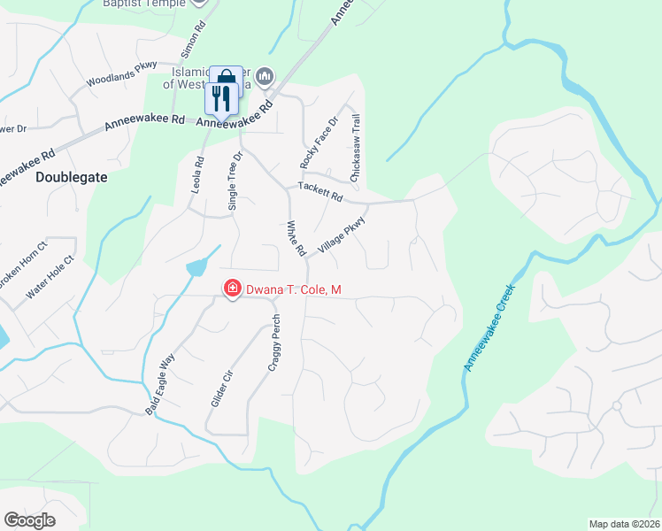 map of restaurants, bars, coffee shops, grocery stores, and more near 4325 Macy Court in Douglasville