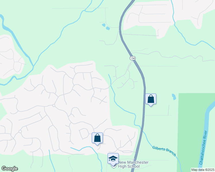 map of restaurants, bars, coffee shops, grocery stores, and more near 2780 Highland Hill Parkway in Douglasville