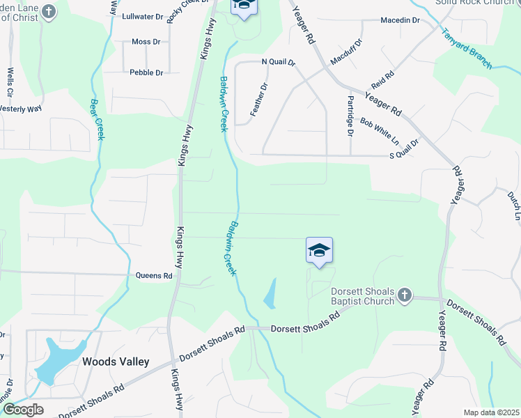 map of restaurants, bars, coffee shops, grocery stores, and more near 5936 North Bear Drive in Douglasville