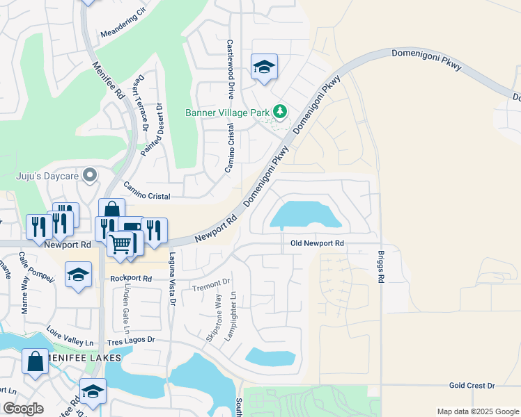 map of restaurants, bars, coffee shops, grocery stores, and more near 29864 Warm Sands Drive in Menifee