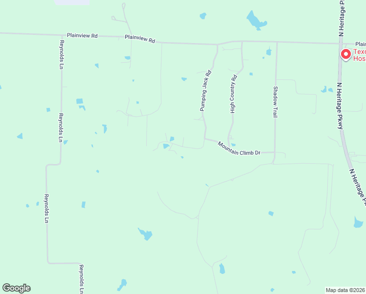 map of restaurants, bars, coffee shops, grocery stores, and more near 583 Mountain Climb Drive in Sherman